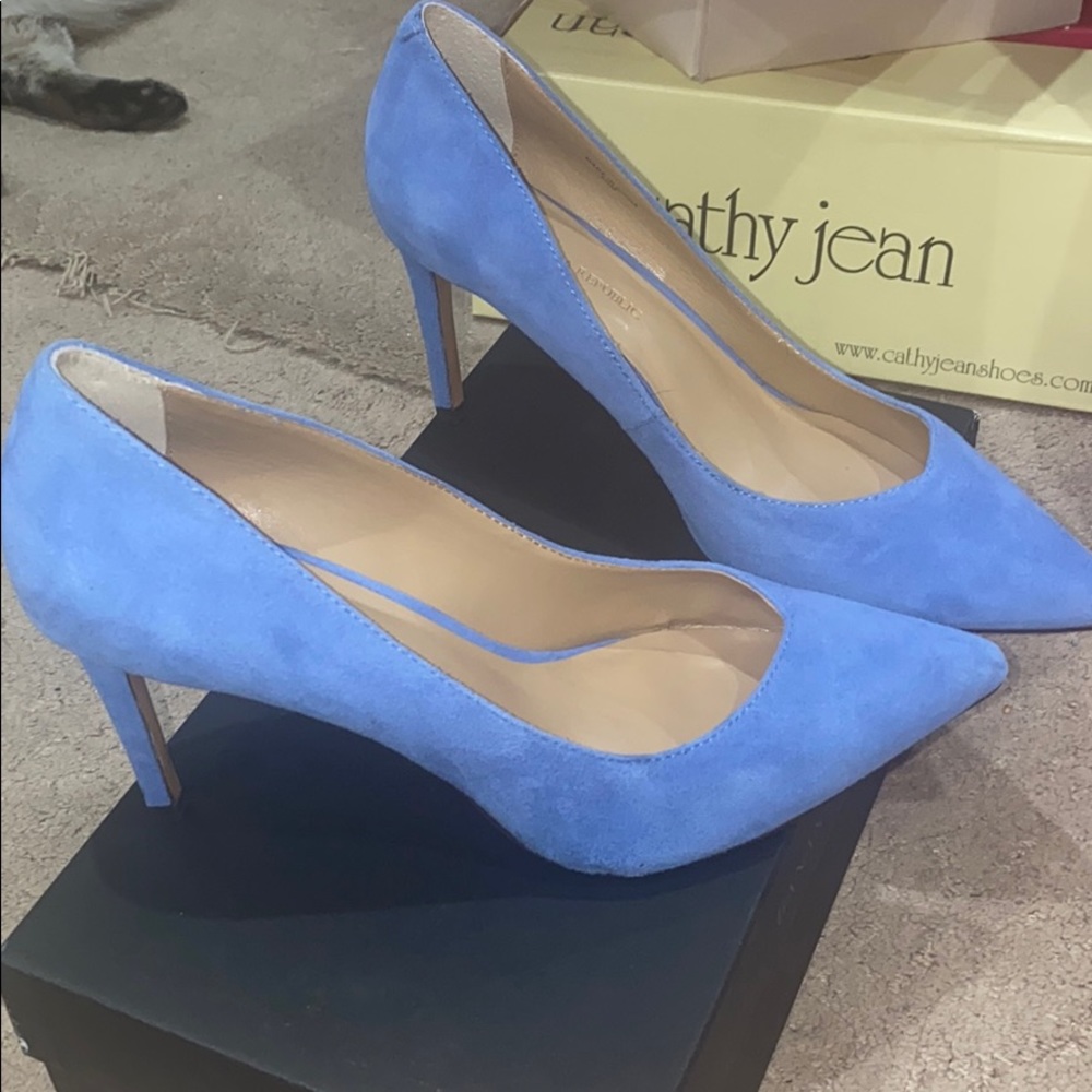 Banana republic suede Madison blue heels